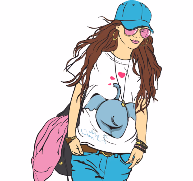 Estore de rolo juvenil com vinil decorativo moderno e fofo - TenStickers