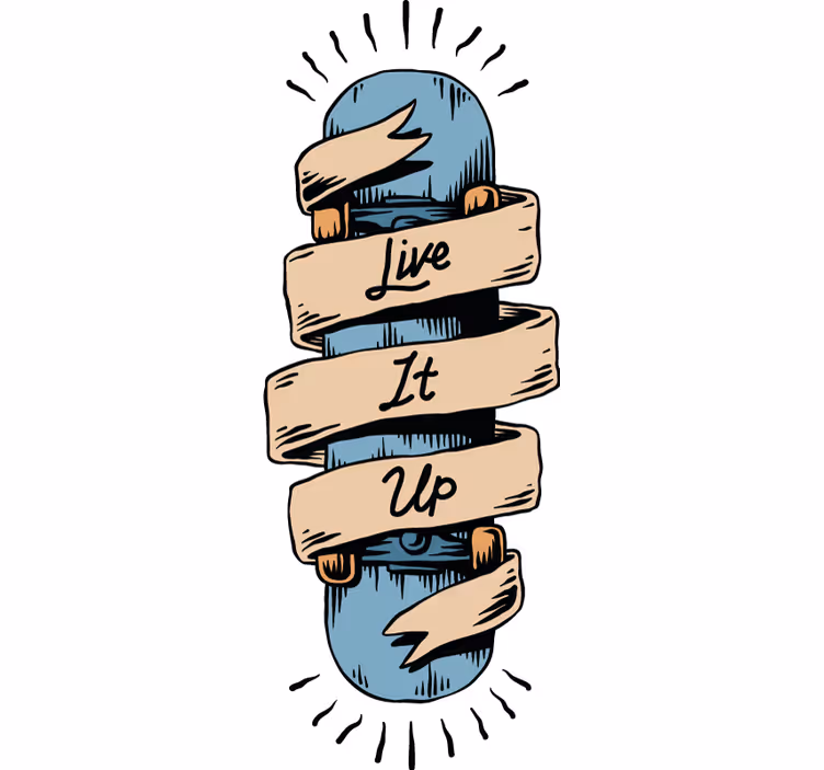 Estore de rolo juvenil skateboard em texto - TenStickers