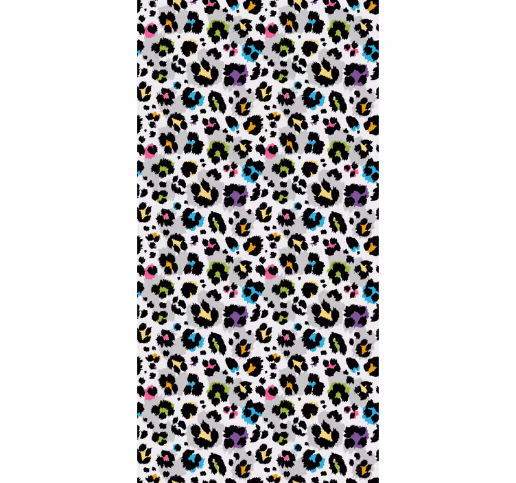 Estore de rolo juvenil com manchas coloridas em fundo branco - TenStickers