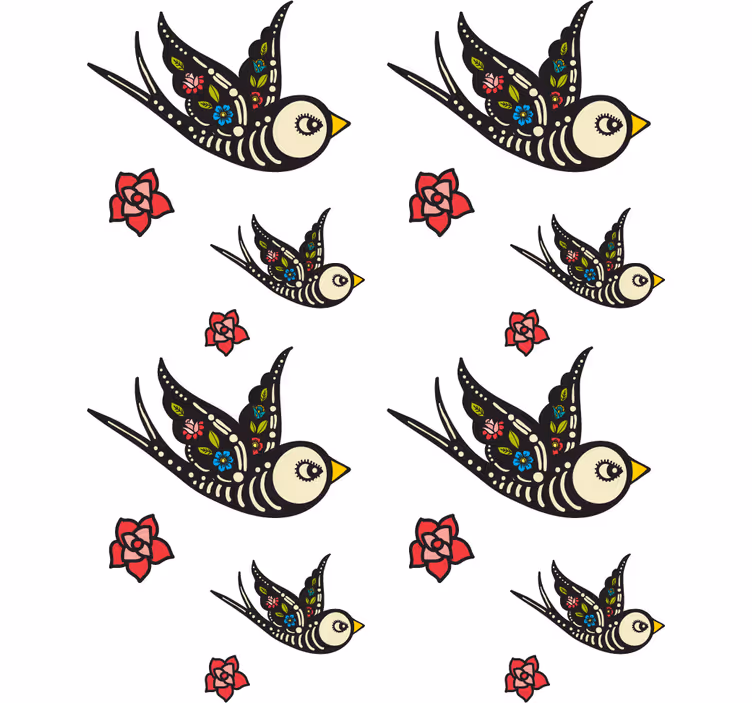 Estore de rolo juvenil pássaros mexicanos - TenStickers