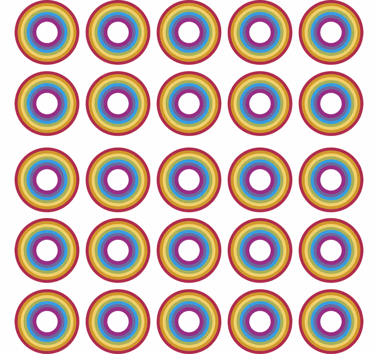 Estore de rolo juvenil geométricos arco-íris - TenStickers