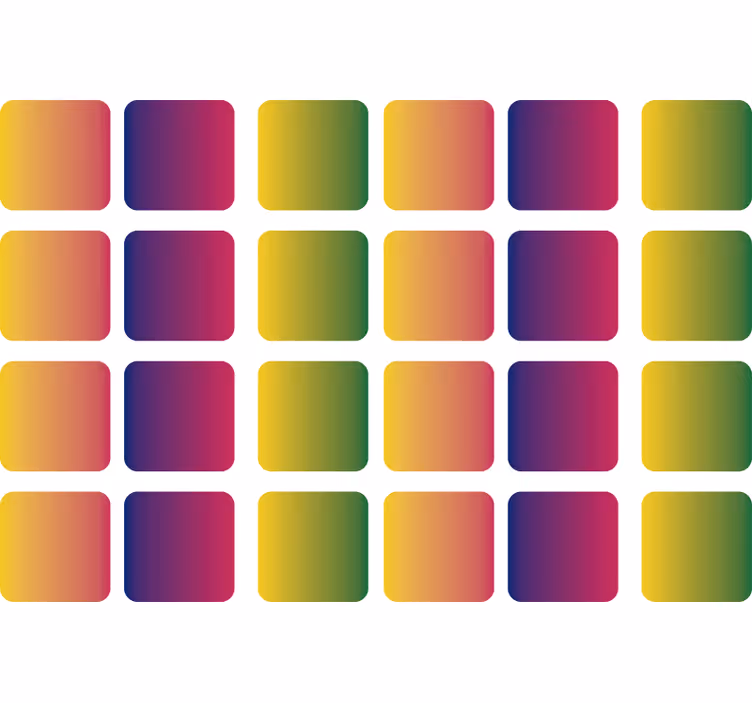 Estore de rolo juvenil geométricos quadrados arco-íris - TenStickers