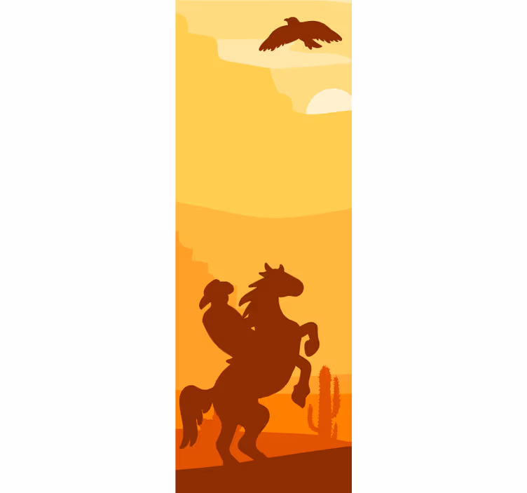 Estore de rolo juvenil paisagem de cowboy - TenStickers
