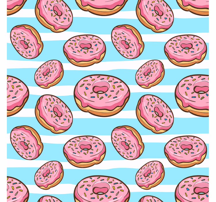 Estore de rolo juvenil não se preocupe, seja feliz com donut - TenStickers