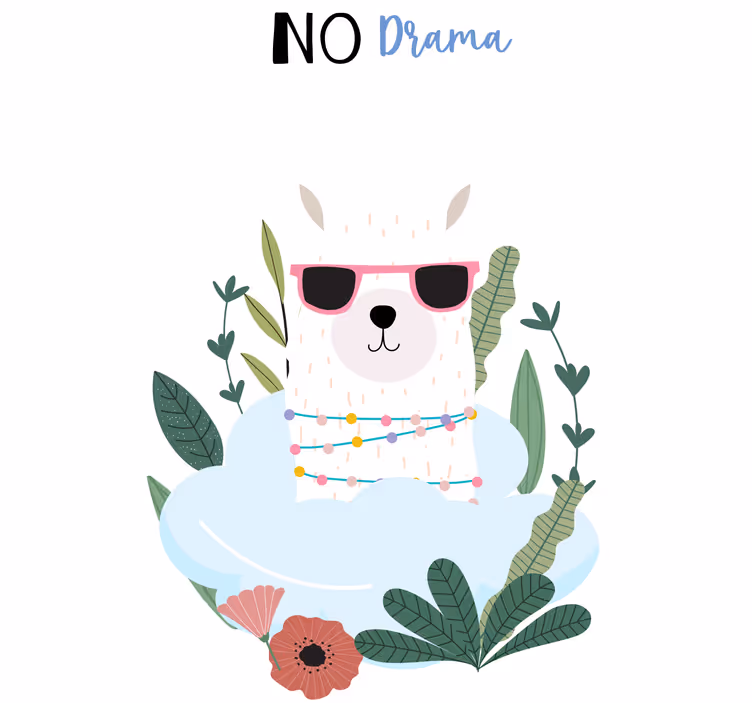 Estore de rolo juvenil lhama peruana sem drama - TenStickers