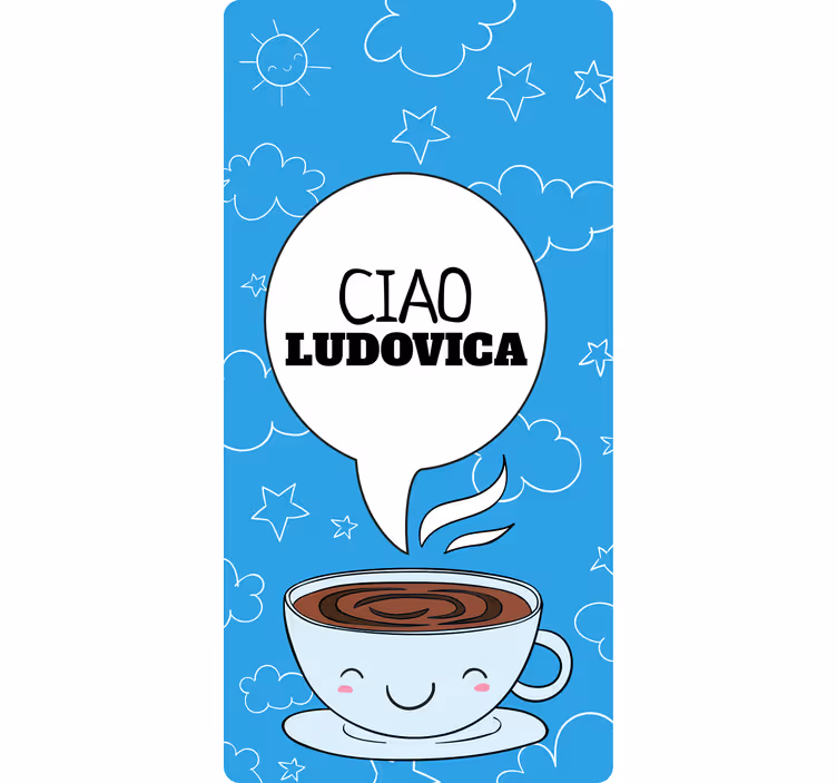 Estore de rolo juvenil caneca de café feliz personalizada - TenStickers