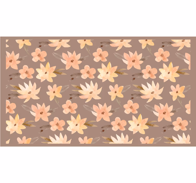 Estore de rolo bege flores aquarela em tons pastéis - TenStickers