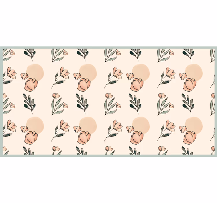 Estore de rolo bege flores pastéis modernas aquarela - TenStickers