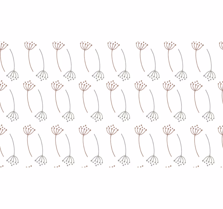 Estore de rolo branco com design de dente-de-leão pastel - TenStickers