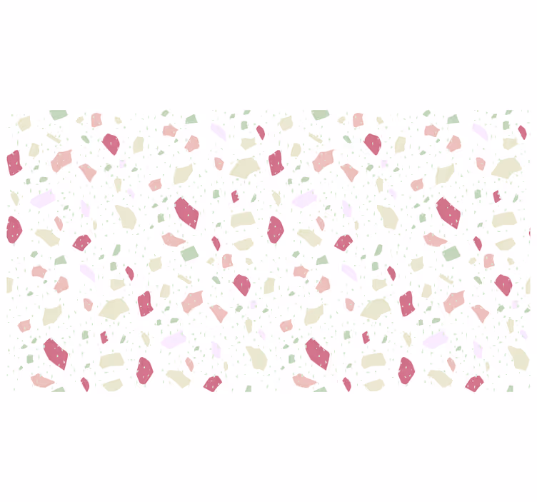 Estore de rolo branco pastel irregular terrazzo - TenStickers