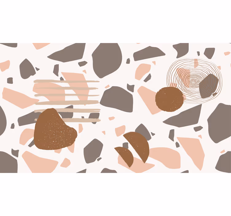 Estore de rolo branco pastel terrazzo com figuras - TenStickers