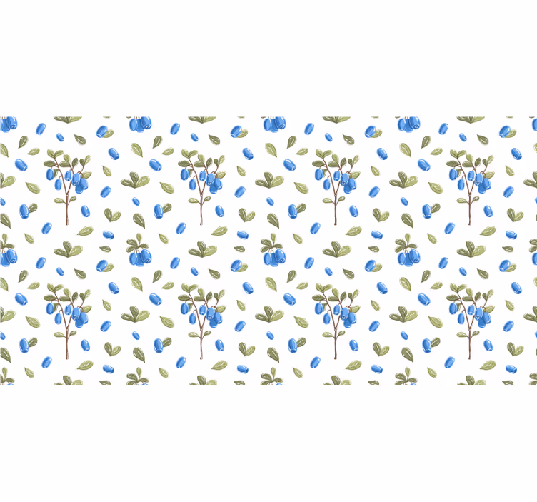 Estore de rolo branco padrão botânico floral aquarela - TenStickers