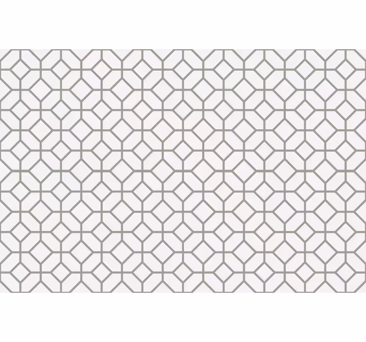 Estore de rolo branco padrão hamptons quadriculado - TenStickers
