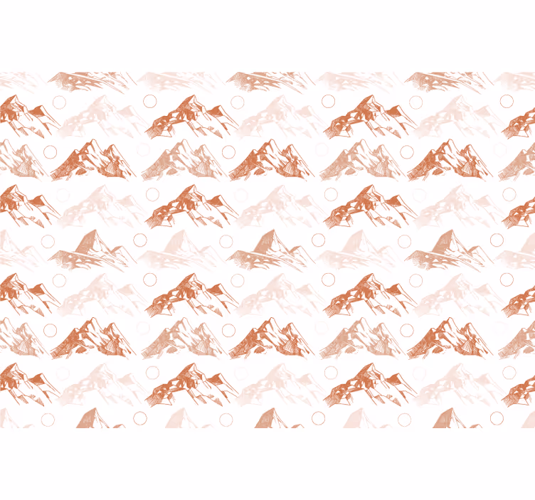 Estore de rolo branco padrão montanhas terracota - TenStickers