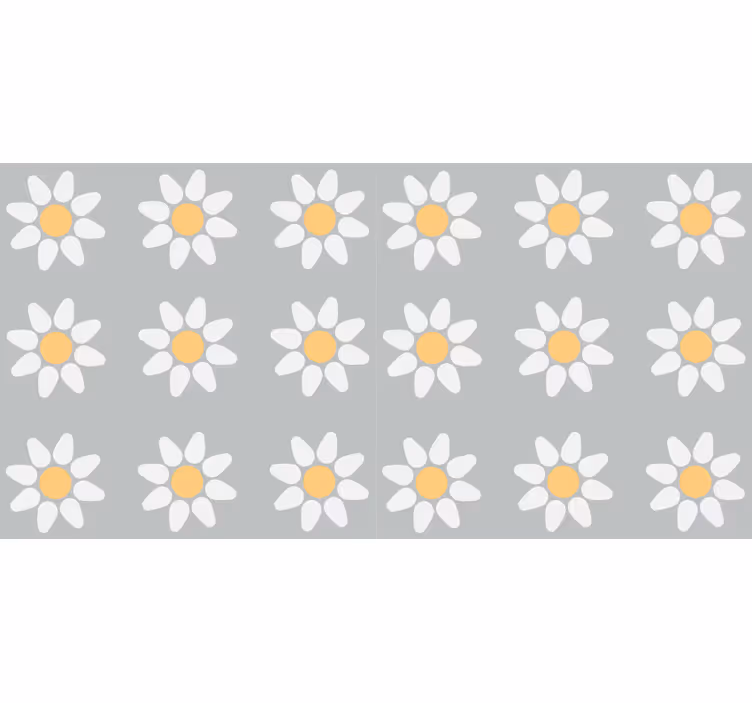 Estor de flores com padrão de margaridas - TenStickers