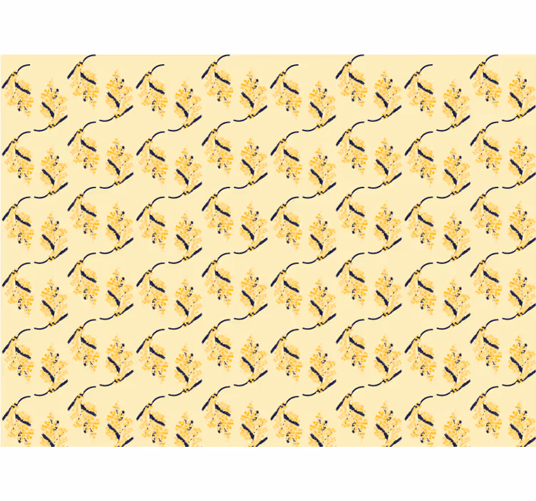 Estor de flores padrões de mimosas - TenStickers