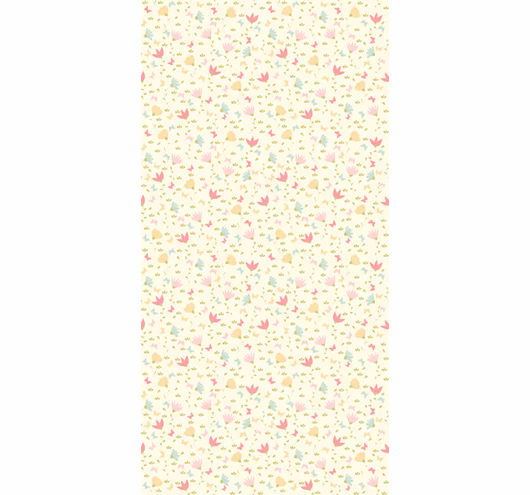 Estor de flores borboletas e flores - TenStickers