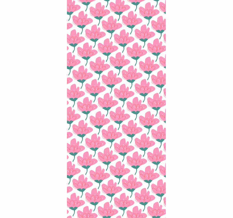 Estore de rolo florais flores rosas - TenStickers