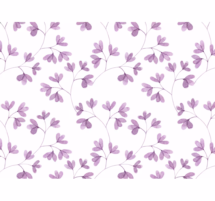 Estor de flores com padrão floral roxo - TenStickers