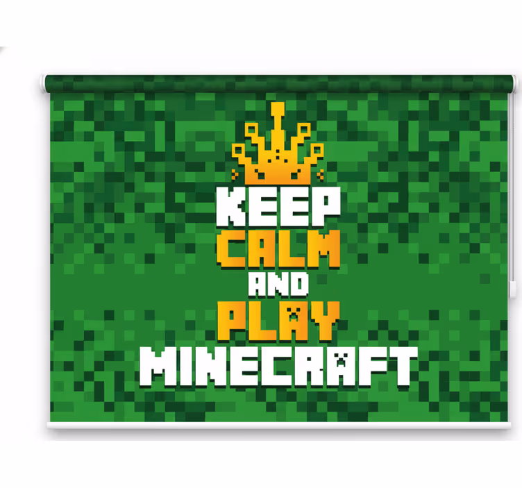 Estore de rolo frikis mantenha a calma e jogue minecraft - TenStickers