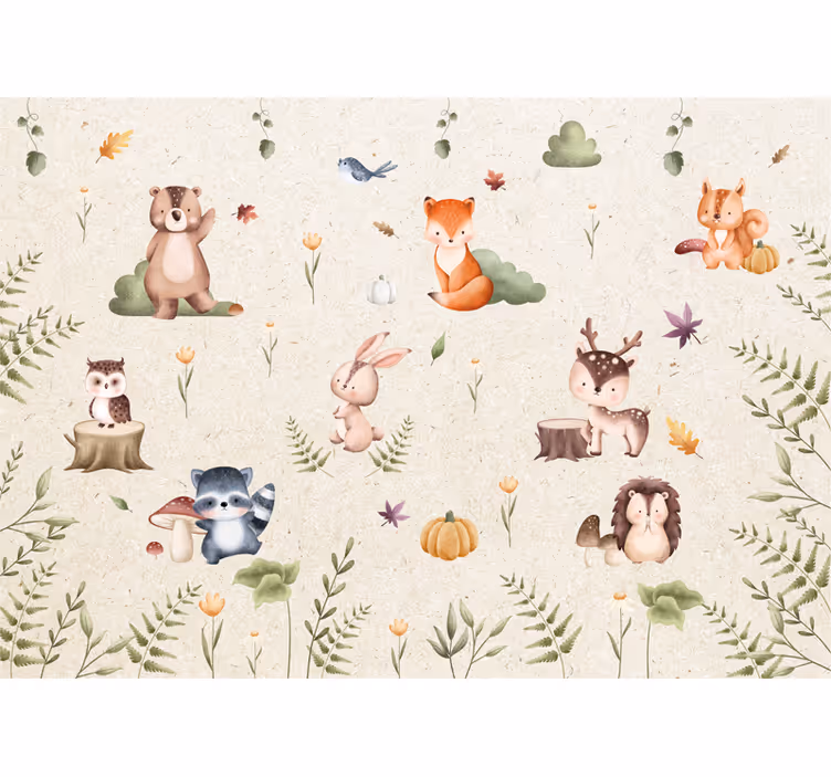 Estore de rolo quarto de bebé animais de conto de fadas - TenStickers