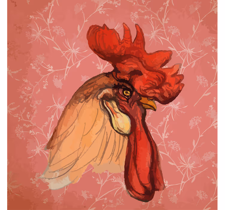 Estores de rolo de animais ilustração de galo - TenStickers