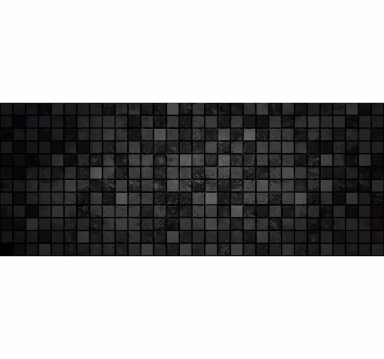 Estore de rolo preto quadrados pretos - TenStickers