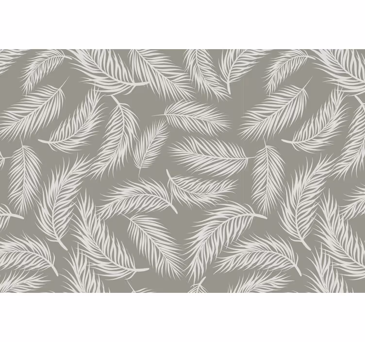 Estore de rolo cinzento padrão bege tropical hamptons - TenStickers
