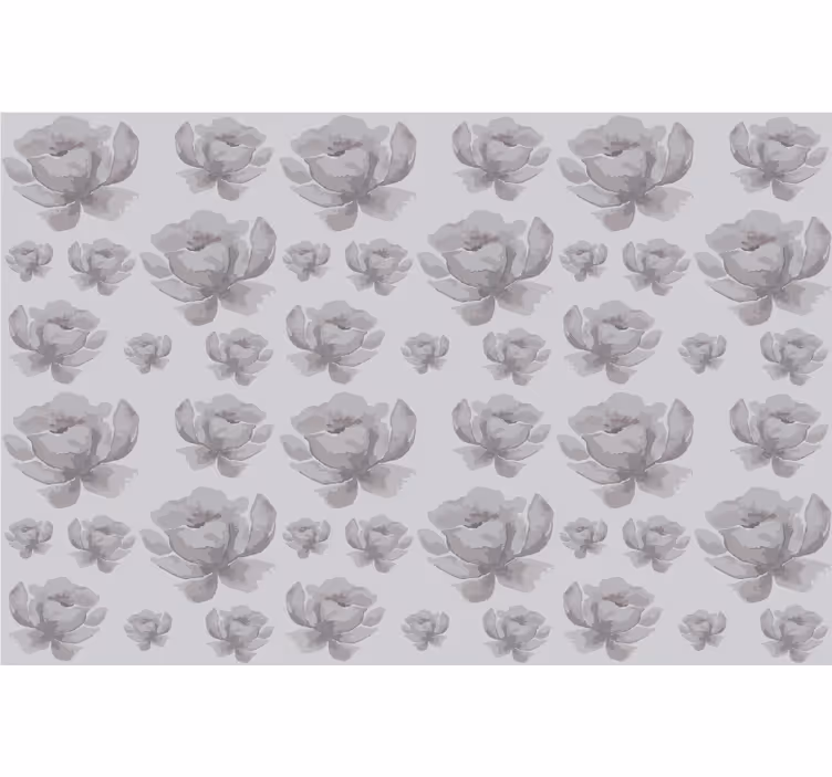 Estore de rolo cinzento padrão floral anos 80 - TenStickers