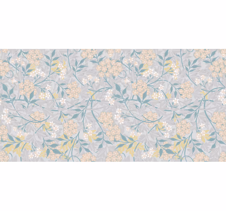 Estore de rolo cinzento padrão floral elegante dos anos 80 - TenStickers