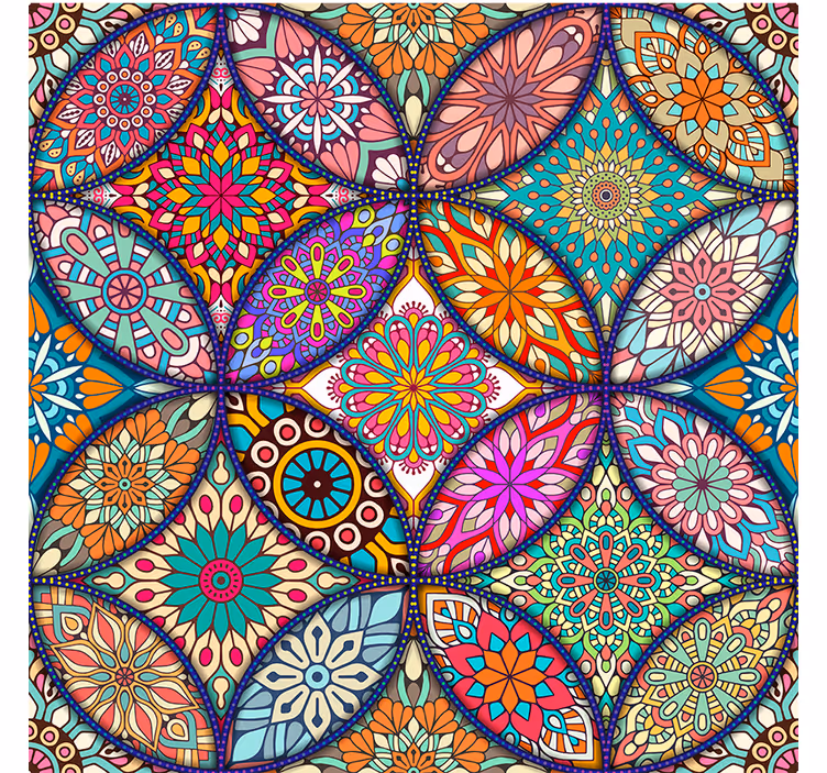 Estore de rolo casa de banho mandalas coloridas - TenStickers