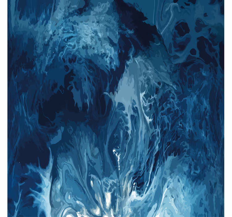 Estore de rolo casa de banho ondas aquareladas azuis - TenStickers