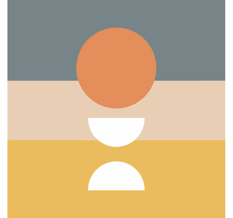 Estore de rolo empresa arte abstrata com bandeira circular - TenStickers