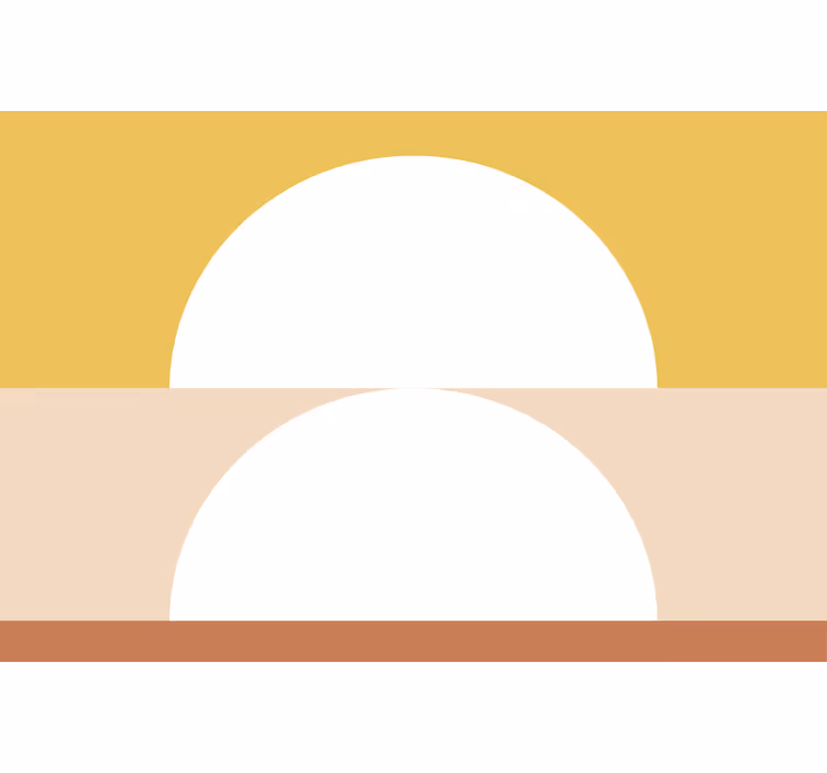 Estore de rolo empresa arte geométrica de dois semicírculos - TenStickers