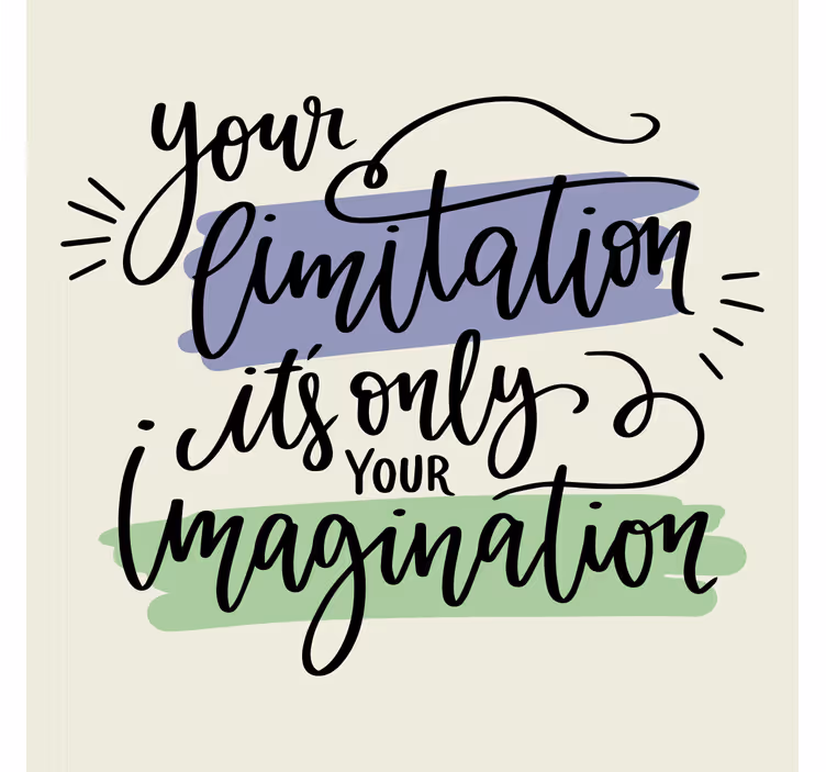 Estore de rolo empresa com lettering motivacional à mão - TenStickers