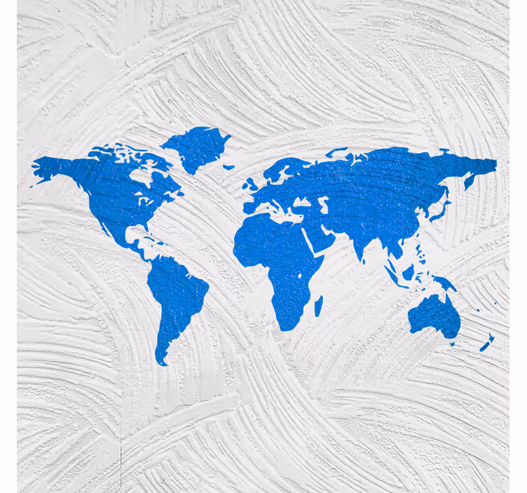 Estore de rolo empresa mapa-múndi azul - TenStickers