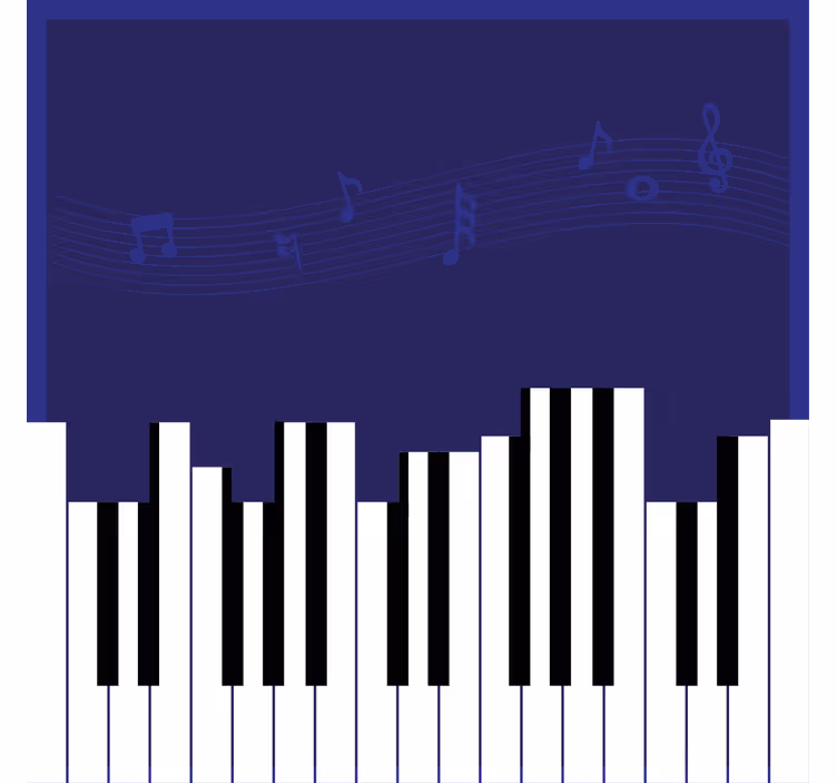 Estore de rolo empresa fundo de piano - TenStickers