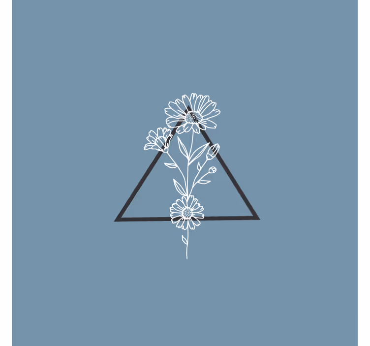 Estore de rolo empresa flores minimalistas com triângulo - TenStickers