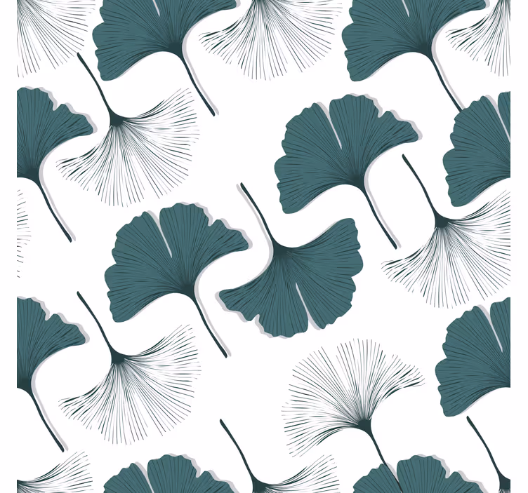Estore de rolo empresa padrão contínuo de folhas de ginkgo - TenStickers