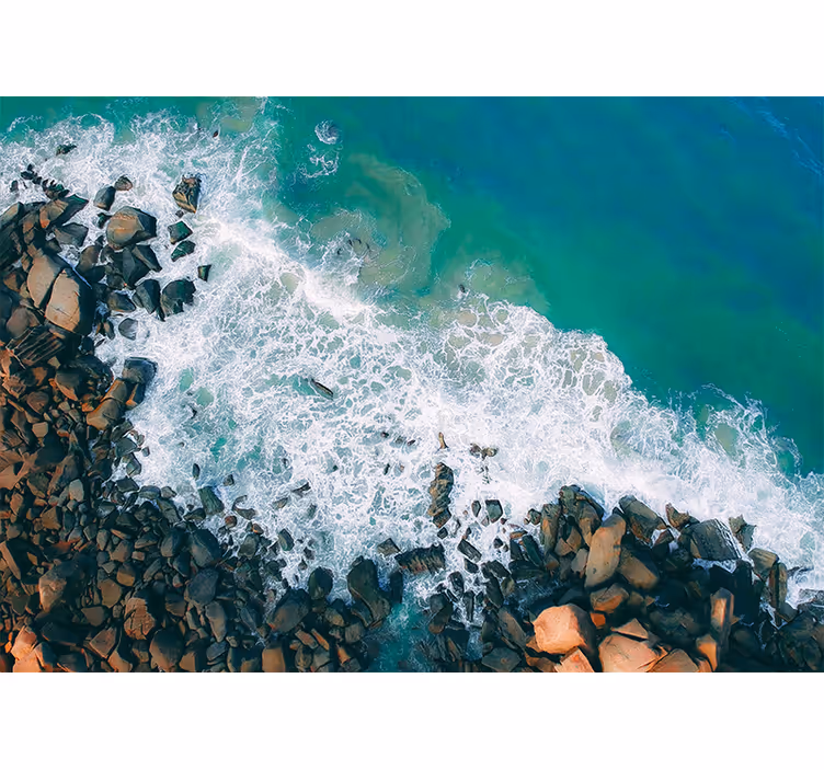 Estore de rolo empresa paisagem costeira rochosa - TenStickers