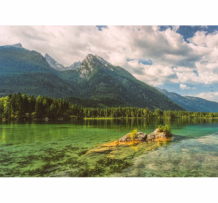 Estore de rolo empresa lago, montanhas e nuvens - TenStickers
