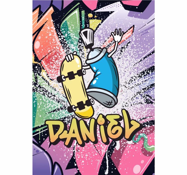 Estore de rolo juvenil pôster grafite personalizado - TenStickers