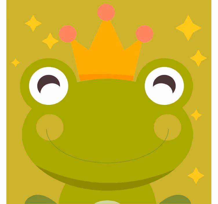 Estore de rolo divertidos rei sapo conto de fadas - TenStickers