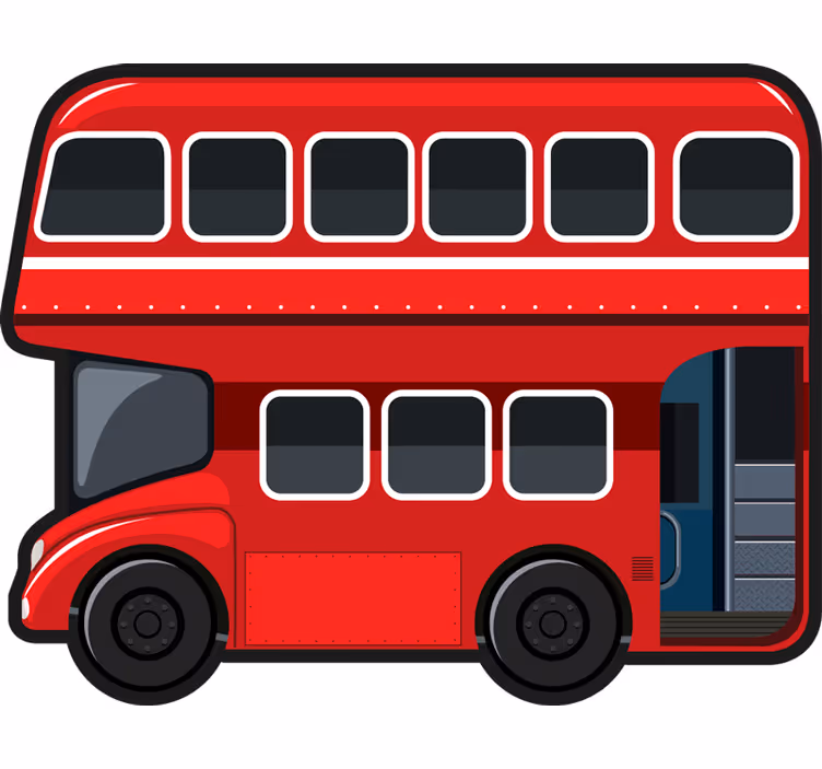 Estore de rolo divertidos ônibus de londres - TenStickers