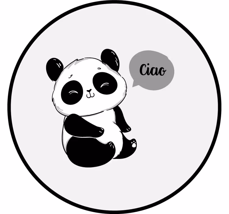 Estore de rolo divertidos panda feliz - TenStickers