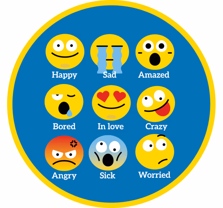 Estore de rolo divertidos tapete emocional - TenStickers