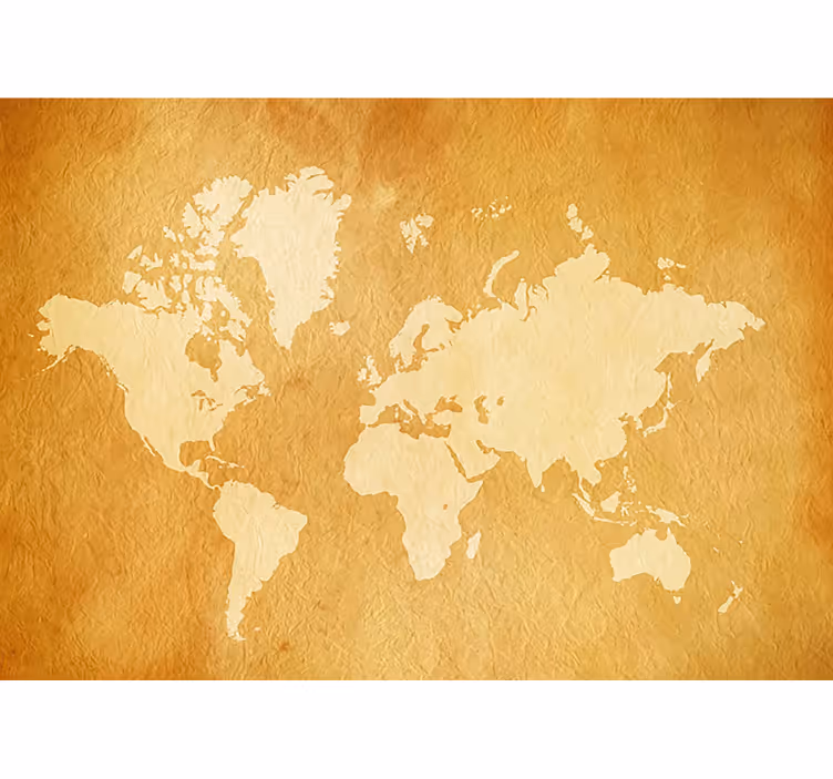 Estore de rolo do mapa mundial fotomural vintage do mundo - TenStickers