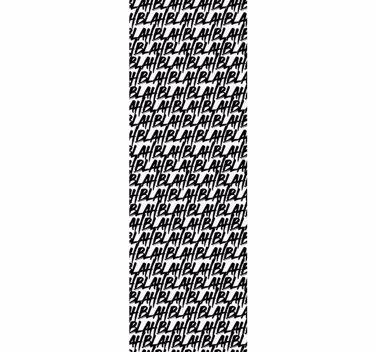 Estore de rolo juvenil padrão de texto blah - TenStickers