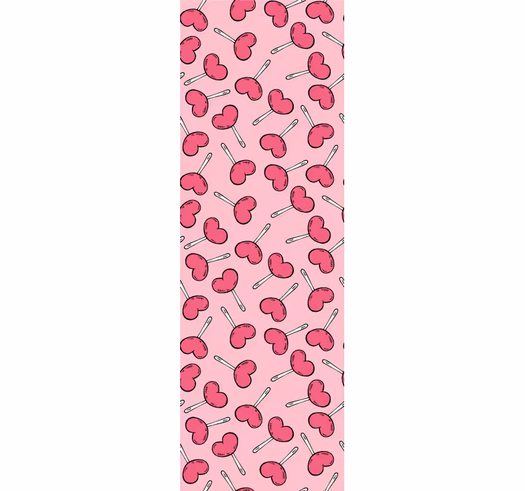 Estore de rolo juvenil pirulitos em forma de coração - TenStickers