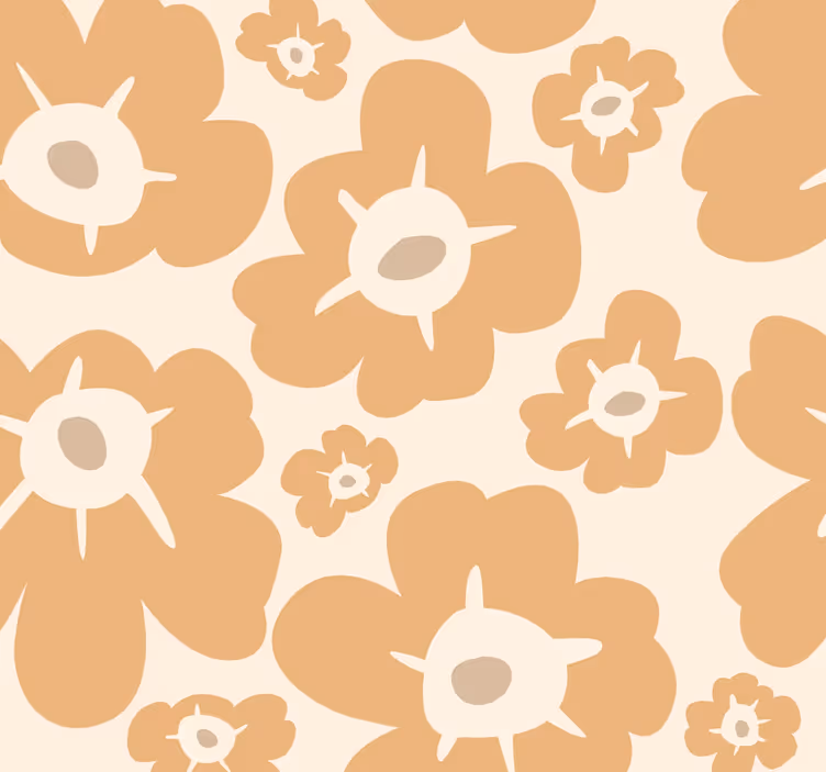 Estor de flores papoulas bege - TenStickers